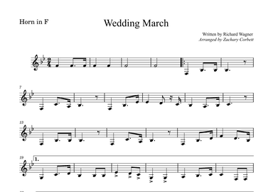 Wedding March (arr. Zachary Corbett)