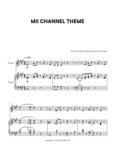 Mii Channel Theme (arr. Cadenza Editions)