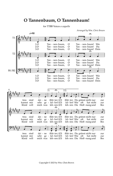 O Tannenbaum, O Tannenbaum! (arr. William C. Brown)