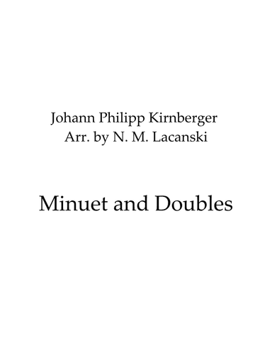Minuet and Doubles (arr. Nick M Lacanski)