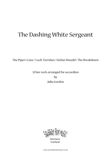The Dashing White Sergeant (The Piper's Cave / Loch Torridon / Heilan' Donald / The Breakdown) (arr. Julia Gordon)