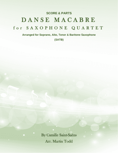 Danse Macabre for Saxophone Quartet (SATB) (arr. Martin Todd)