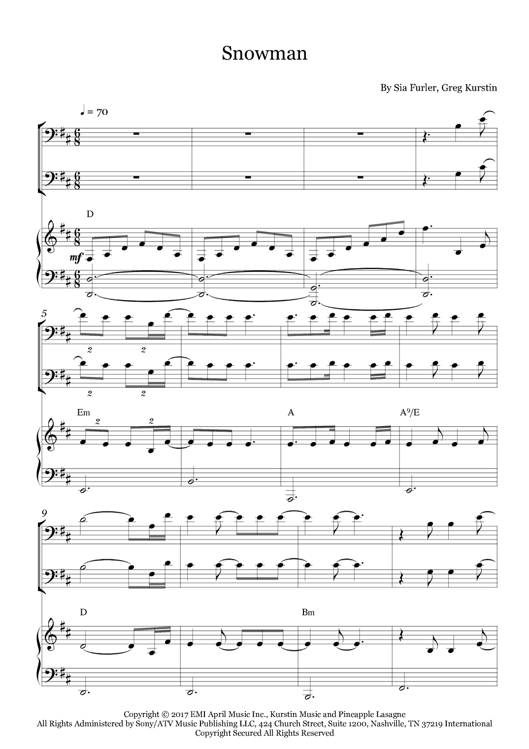 Snowman (arr. Fernanda Moura)