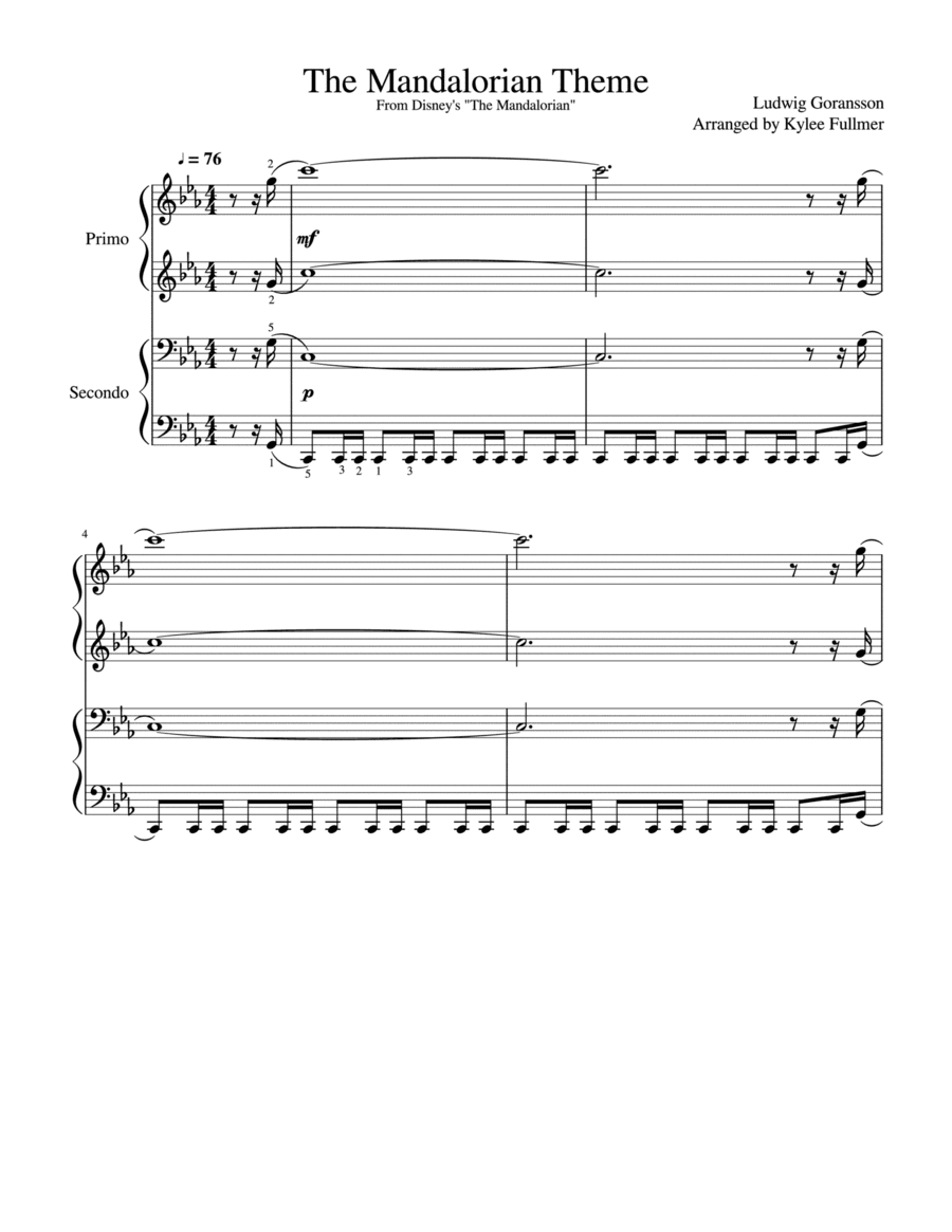 The Mandalorian (arr. Kylee Paul Fullmer)
