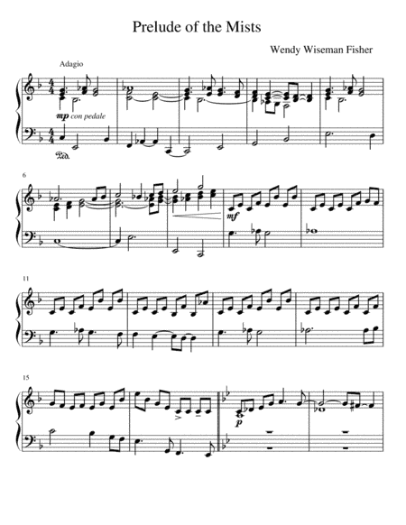 Prelude of the Mists: Intermediate Piano Solo