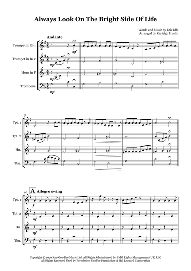 Always Look On The Bright Side Of Life (arr. Kayleigh Huelin)