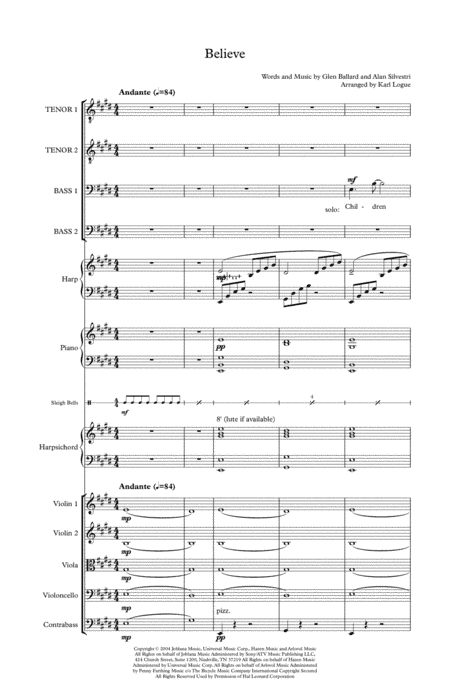 Believe (arr. Karl Logue)