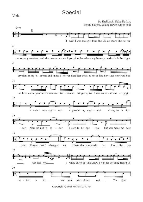 Special (arr. Alex Nunes Rodrigues)