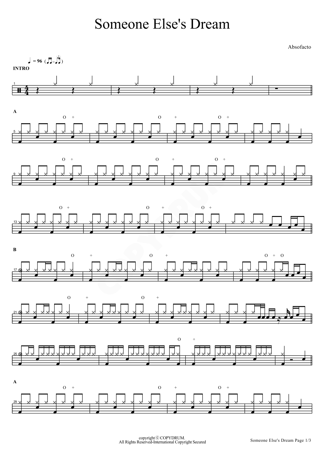 Someone Else's Dream (arr. COPYDRUM)