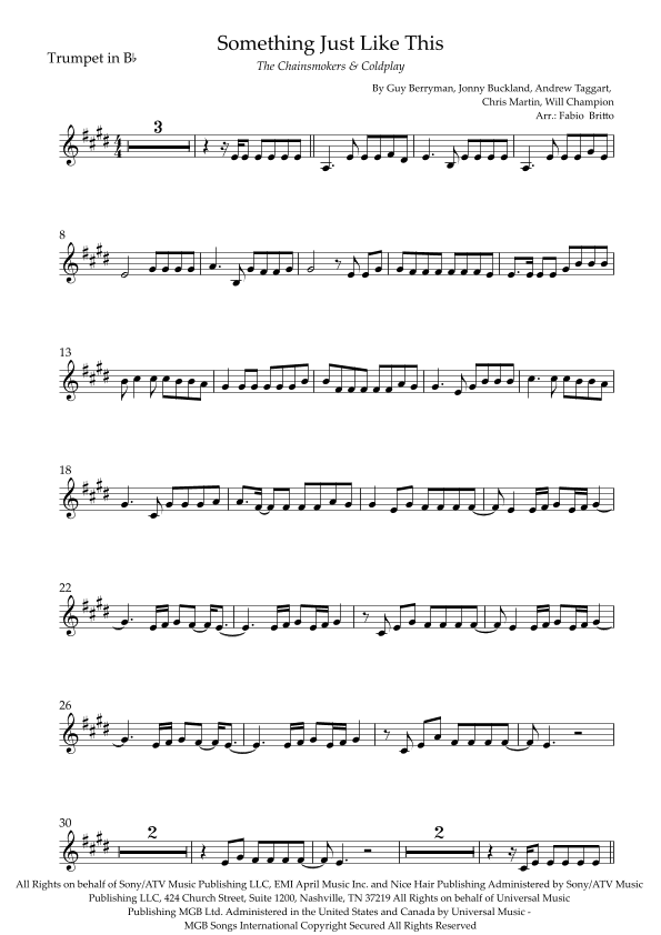 Something Just Like This (arr. Fabio Britto)