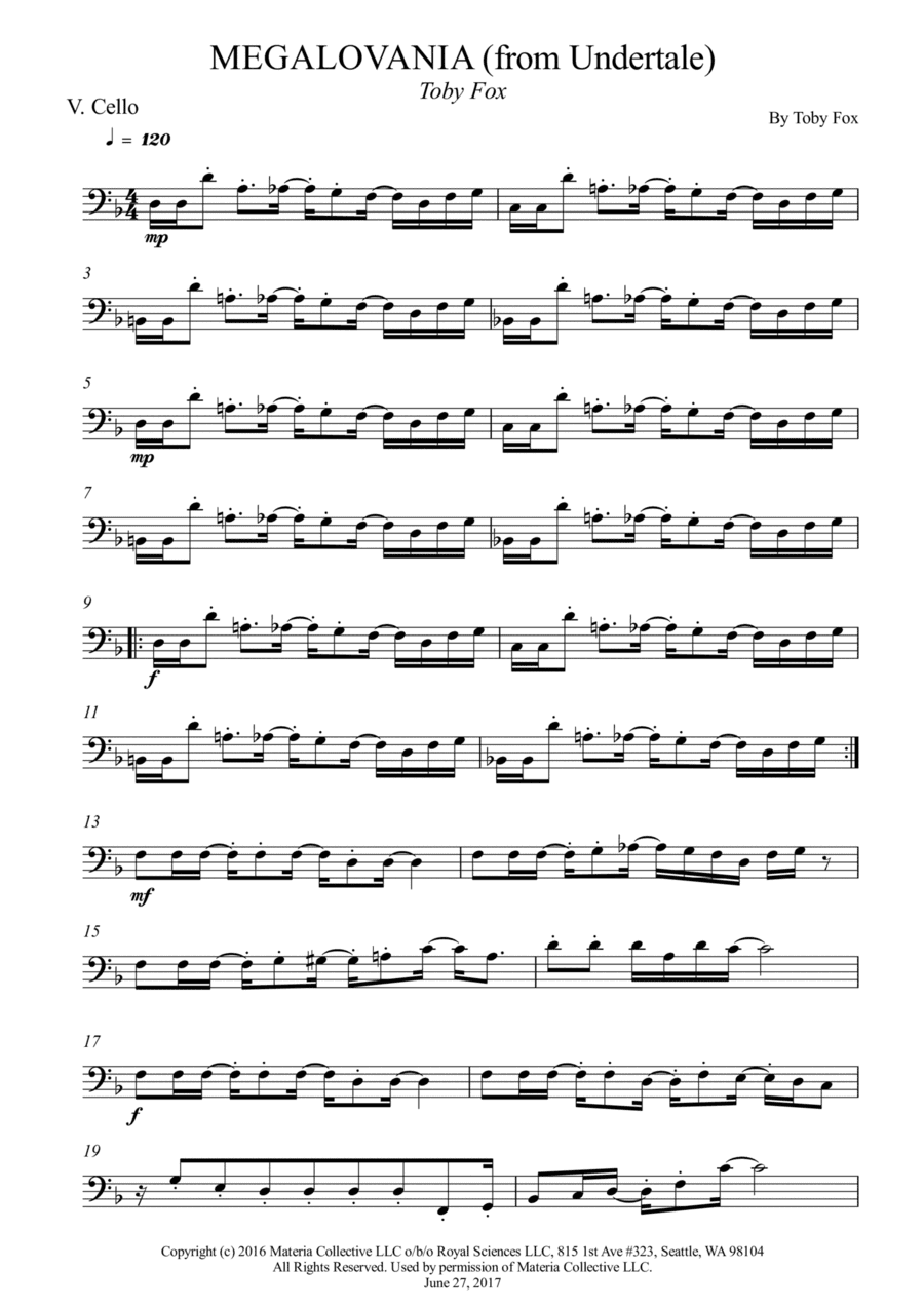 MEGALOVANIA (from Undertale) (arr. Wesley S. SIlva)