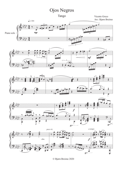 Ojos Negros (arr. Bjørn Breimo)