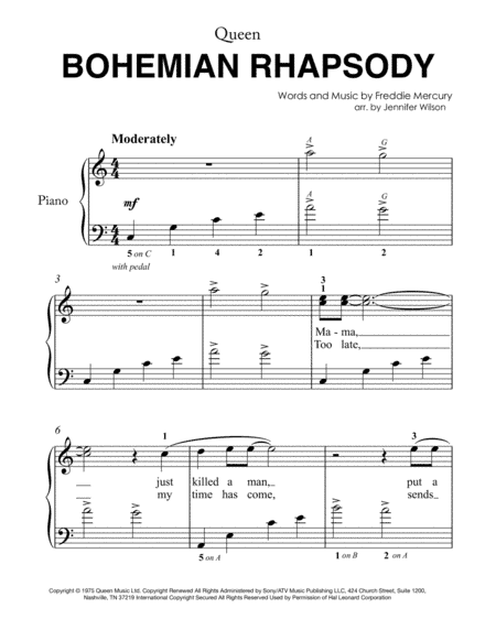 Bohemian Rhapsody (arr. Jennifer Wilson)