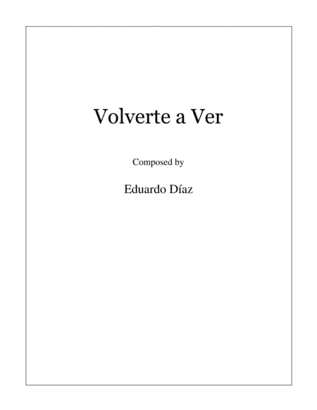 Volverte a Ver