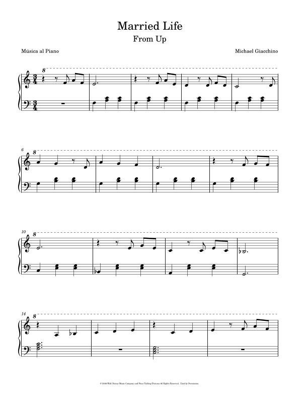 Married Life (arr. Música al Piano)