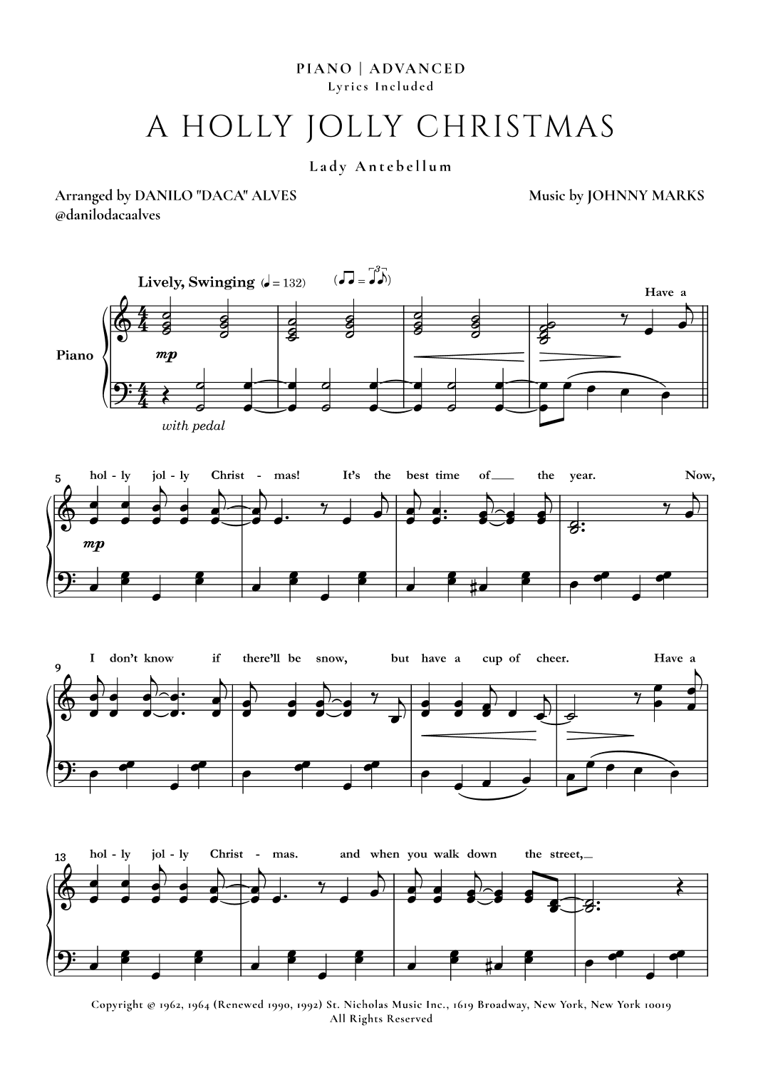 A Holly Jolly Christmas (arr. Danilo "Daca" Alves)