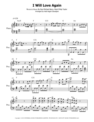 I Will Love Again (arr. hadi asgari savadjani)