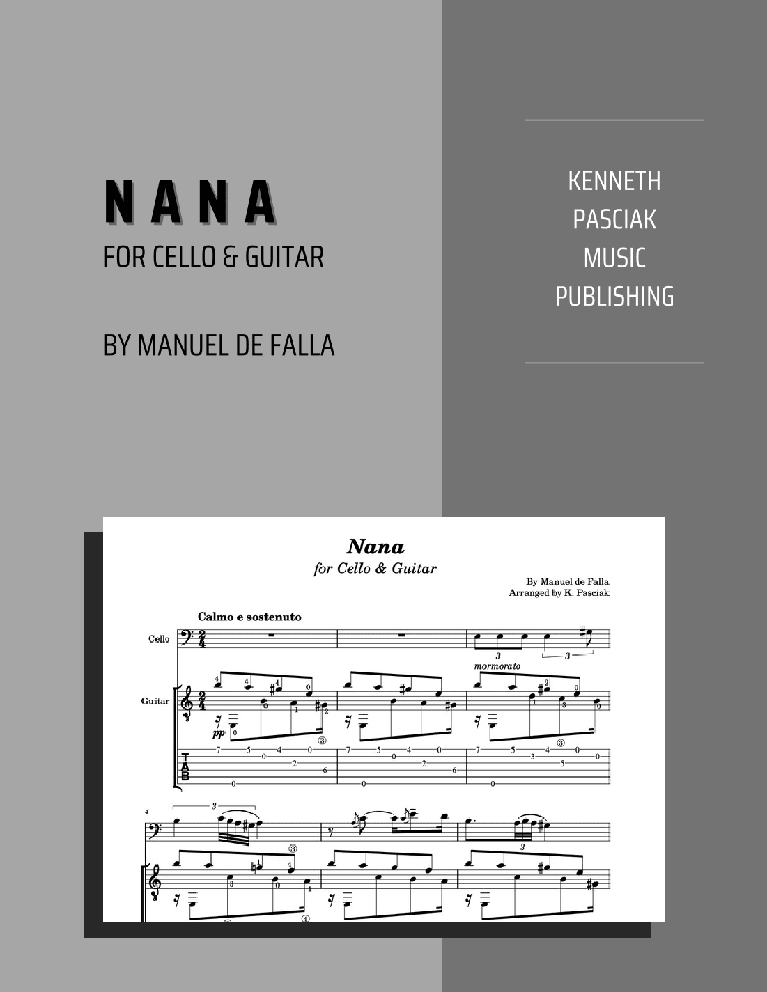 Nana (for Cello & Guitar) (arr. Kenneth Pasciak)