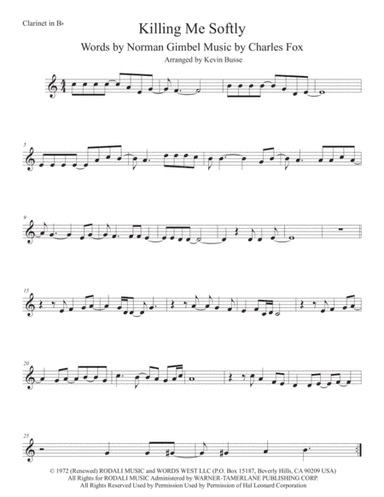 Killing Me Softly With His Song (arr. Kevin Busse)
