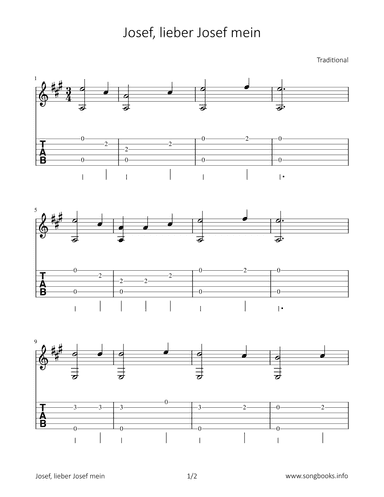 Josef, lieber Josef mein (arr. Bettina Schipp)