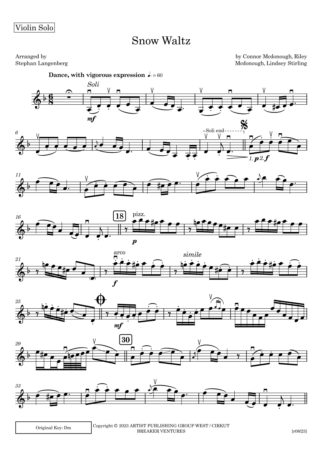 Snow Waltz (arr. Stephan Langenberg)