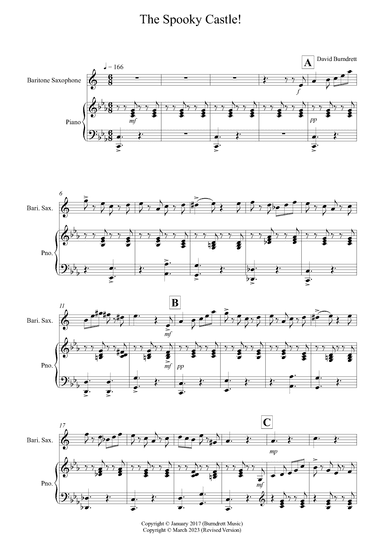 The Spooky Castle! for Baritone Saxophone and Piano