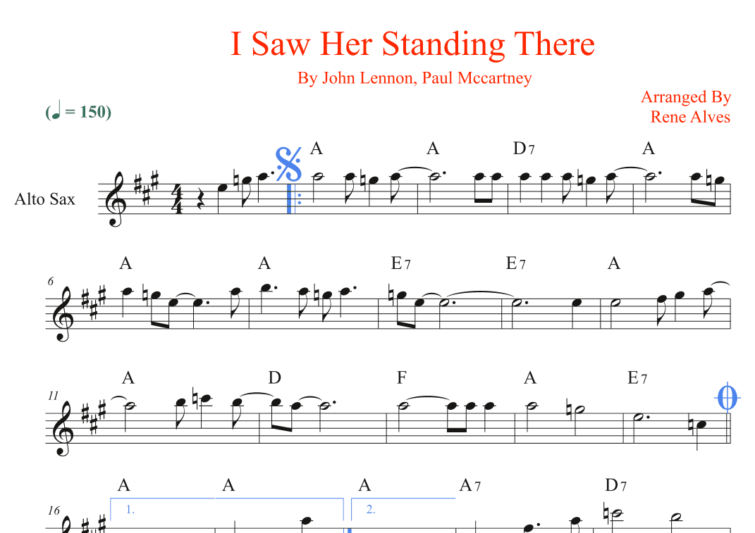I Saw Her Standing There (arr. Rene Alves)