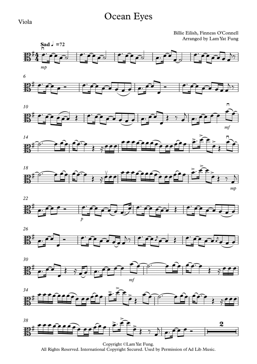 Ocean Eyes (arr. Lam Yat Fung)