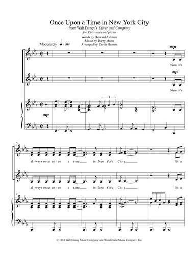 Once Upon A Time In New York City (arr. Curtis Hanson)
