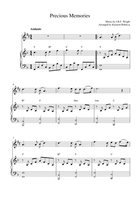Precious Memories (arr. Kaiserin Rebecca)