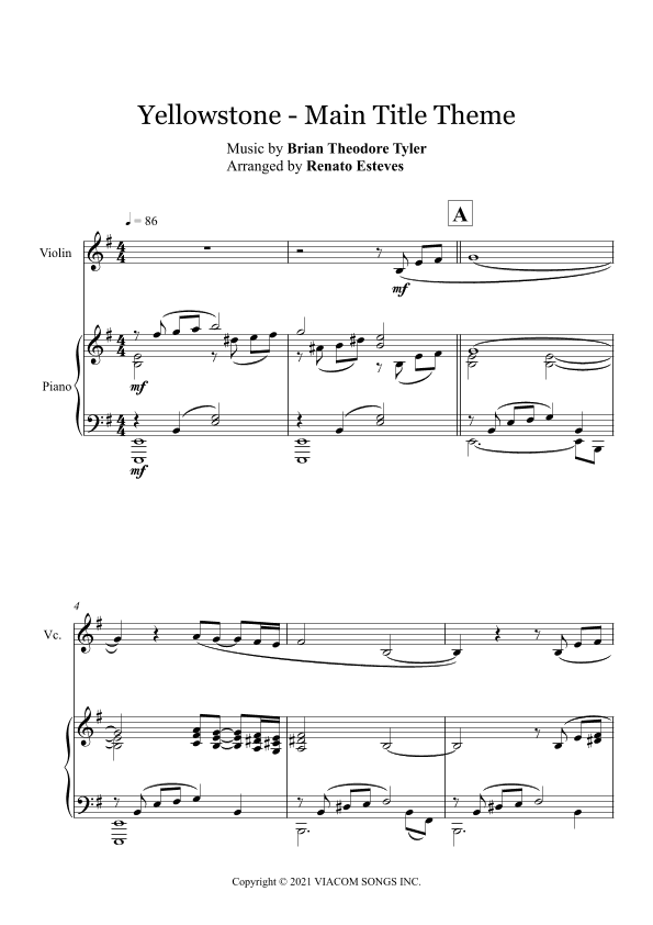 Yellowstone - Main Title Theme (arr. Renato Esteves)