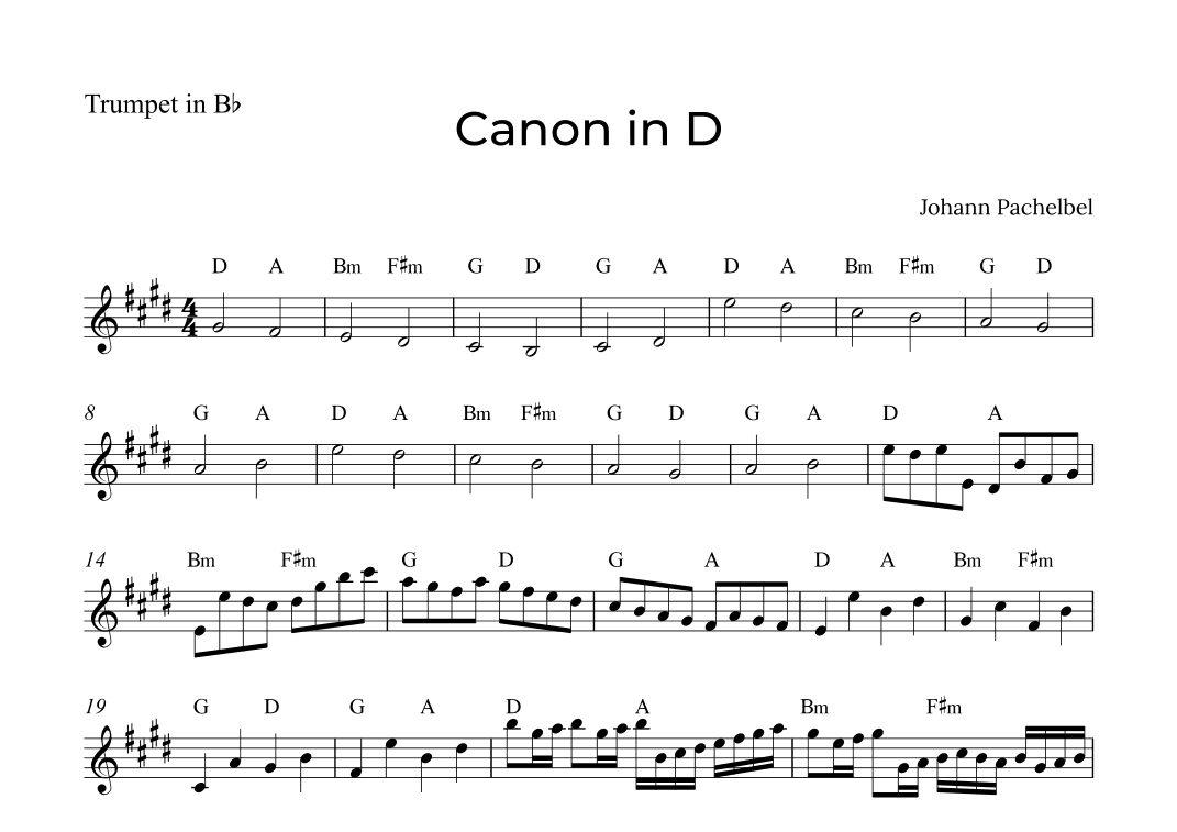 Canon in D (arr. Alex Nunes Rodrigues)