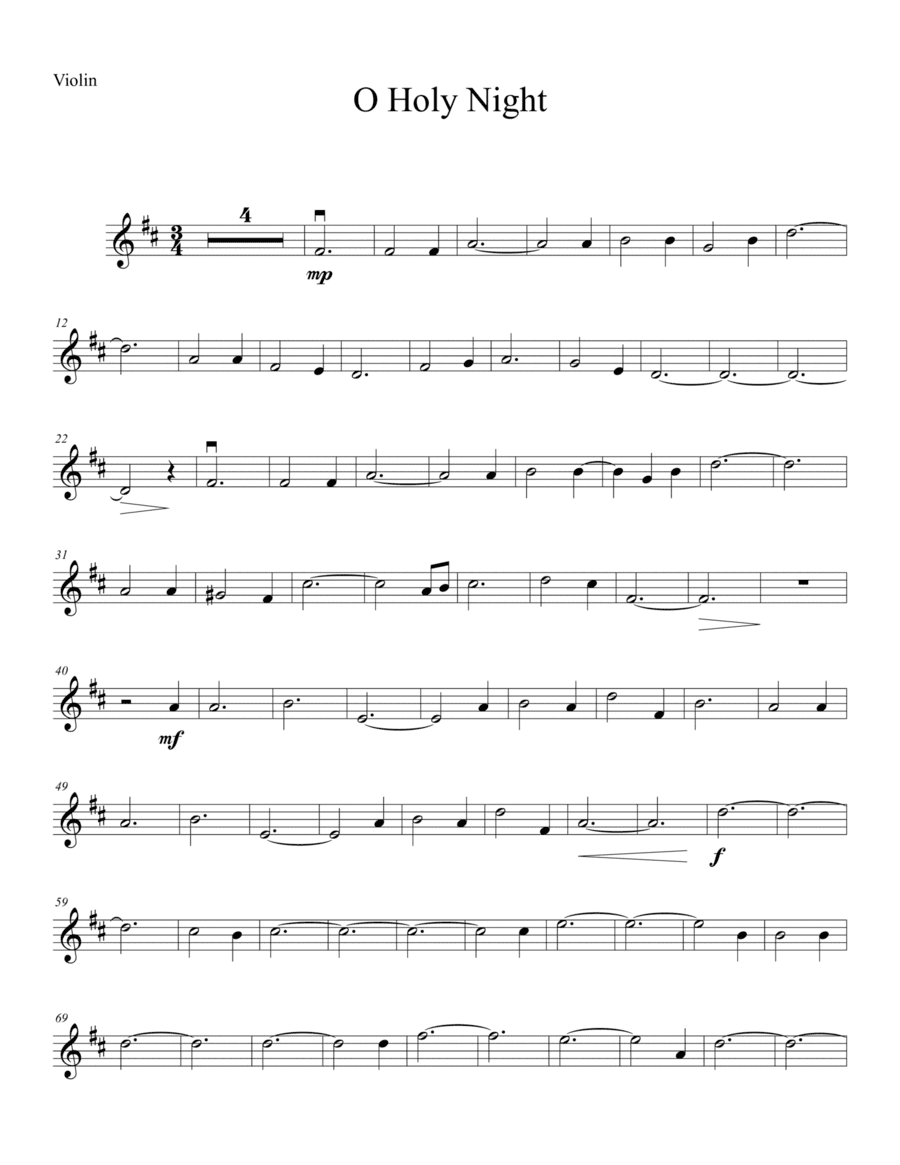 O Holy Night (arr. Kimberly Hope)