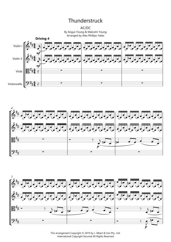 Thunderstruck (arr. Alex Phillips-Yates)