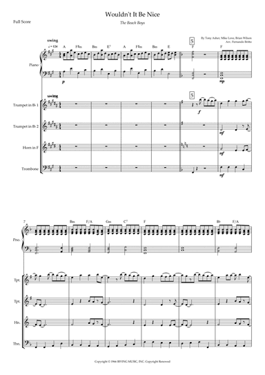 Wouldn't It Be Nice (arr. Fernando Britto)