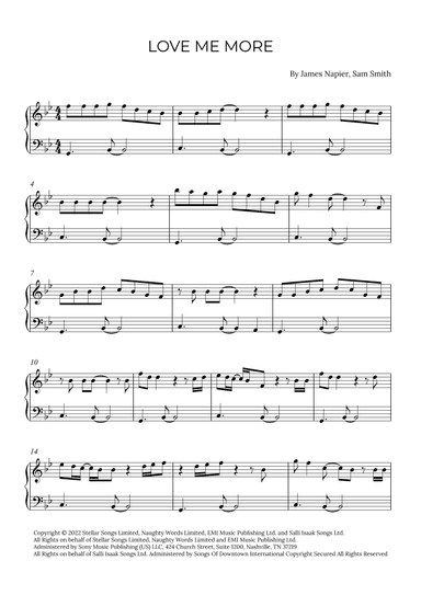 Love Me More (arr. Alex Nunes Rodrigues)