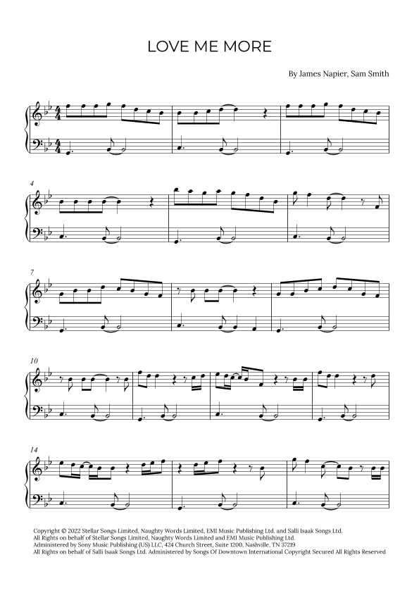 Love Me More (arr. Alex Nunes Rodrigues)