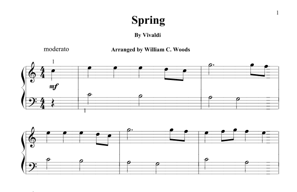 Spring (arr. William C. Woods)