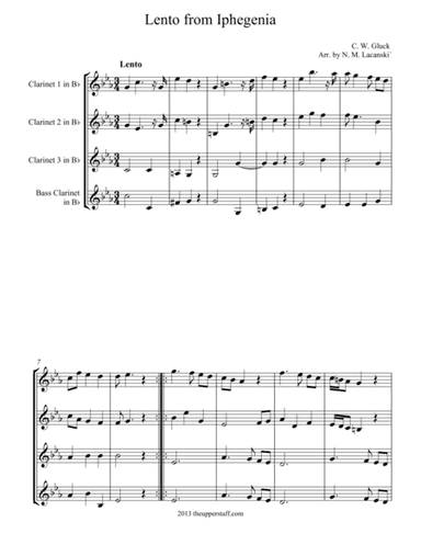Lento from Iphegenia (arr. Nick Lacanski)