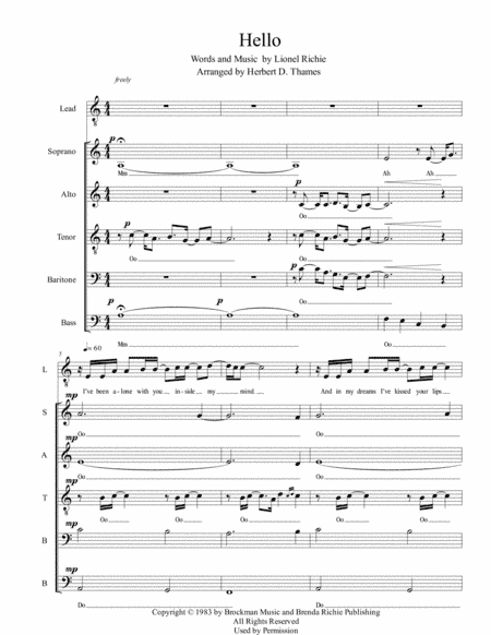 Hello (arr. Herbert D. Thames)