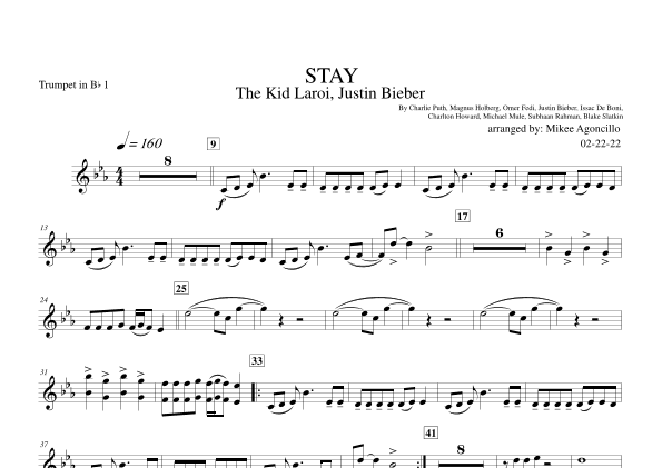 Stay (arr. Mikee Agoncillo)