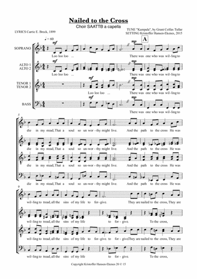 Nailed to The Cross (There Was One Who Was Willing) a cappella (arr. Kristoffer HANSEN-EKENES)