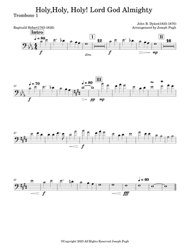 Holy, Holy, Holy! Lord God Almighty (arr. Joseph Pugh)