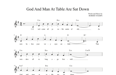 God And Man At Table Are Sat Down