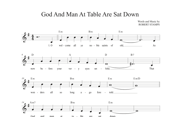 God And Man At Table Are Sat Down