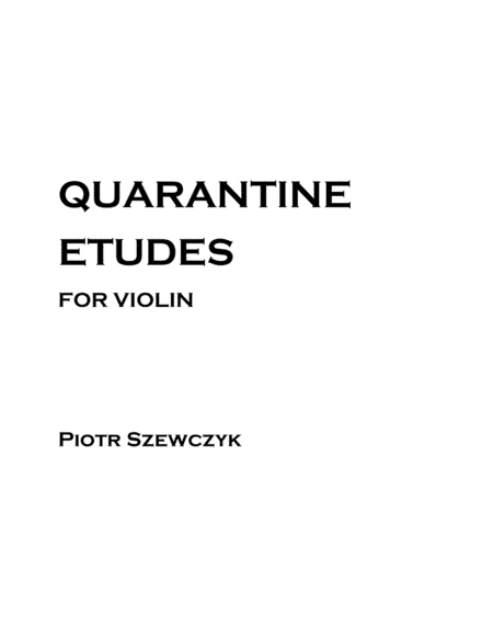 Quarantine Etudes for Violin