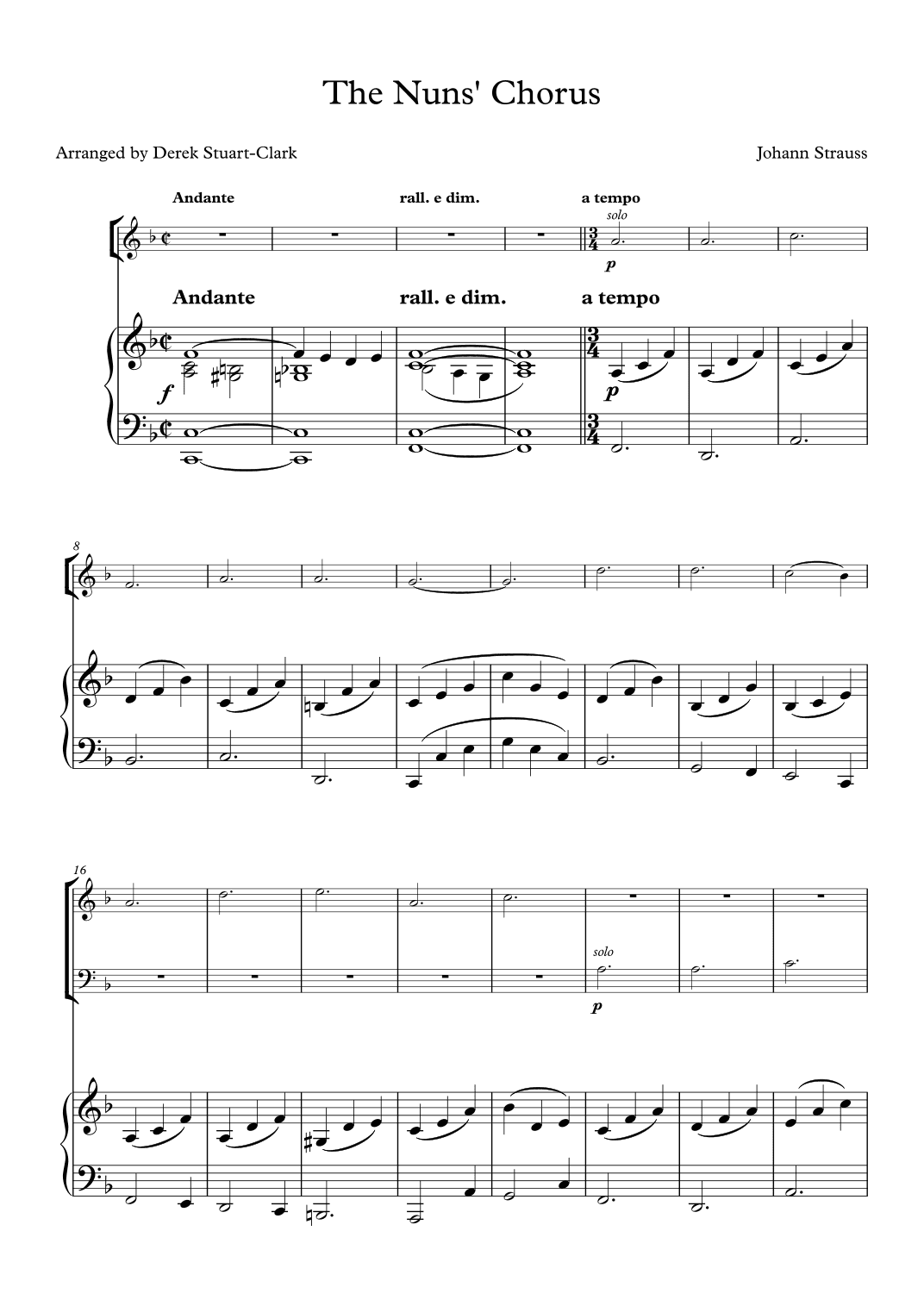 The Nuns' Chorus (arr. Derek STUART-CLARK)