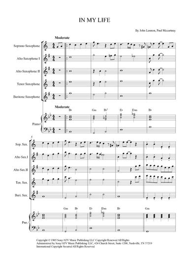 In My Life (arr. Alex Nunes Rodrigues)