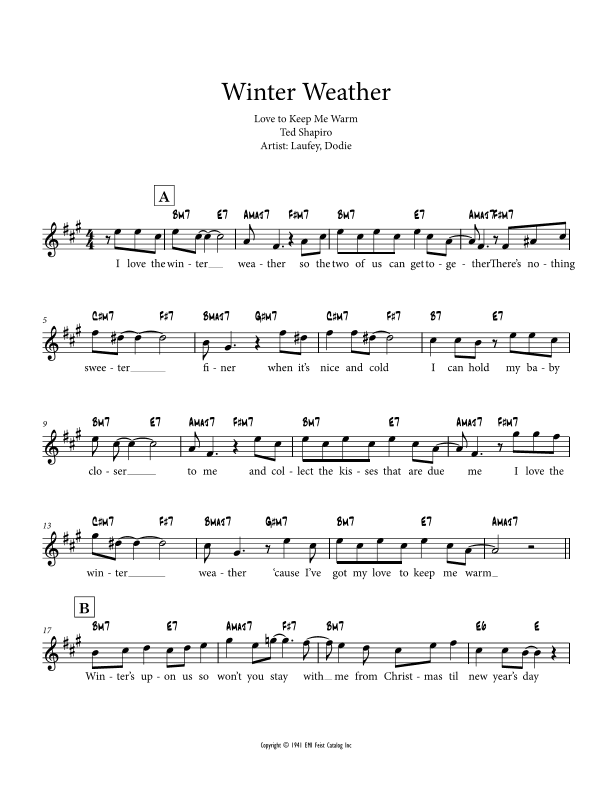 Winter Weather (arr. Charlie Lee)