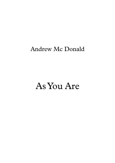 As You Are
